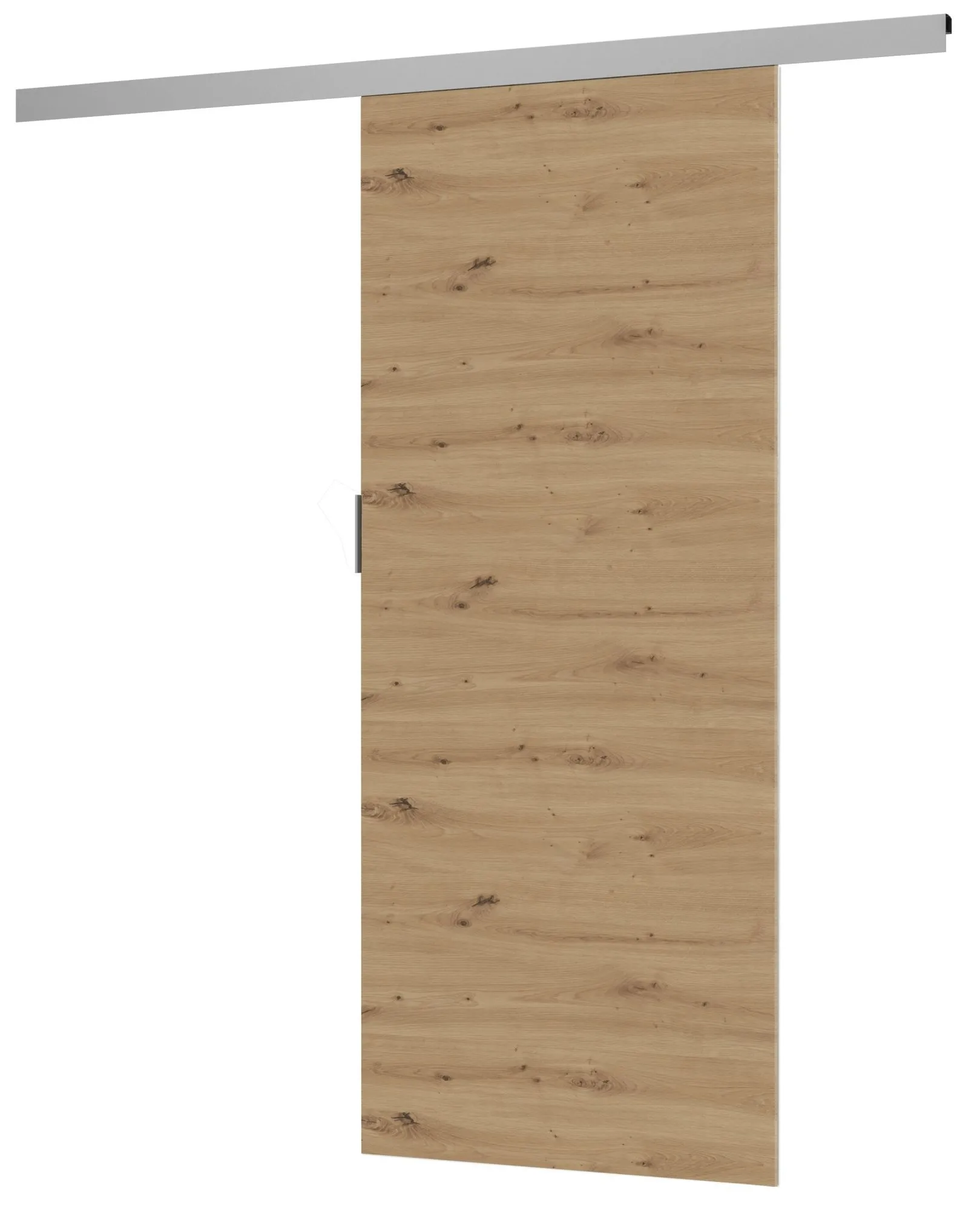 Drzwi przesuwne, naścienne, Greg, 86x205 cm, dąb artisan