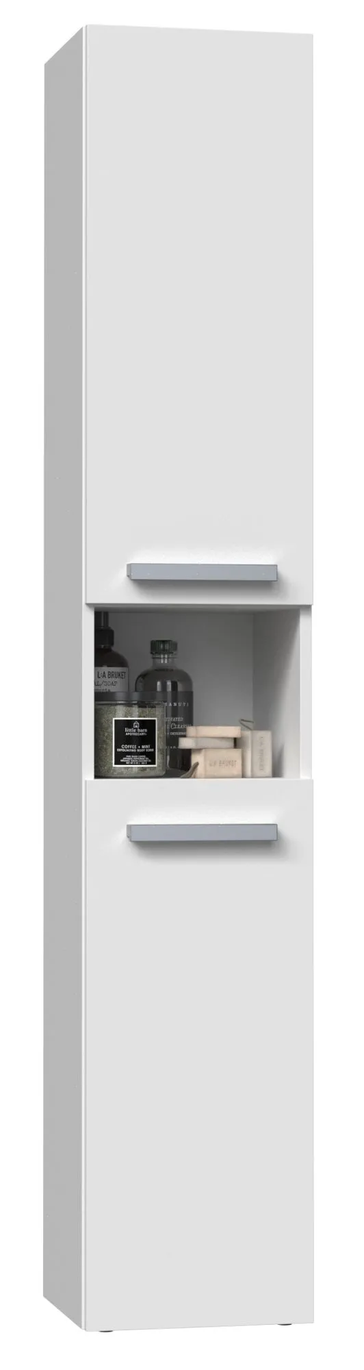 Szafka łazienkowa, regał, słupek, Nel I, 31x30x174 cm, biel, mat