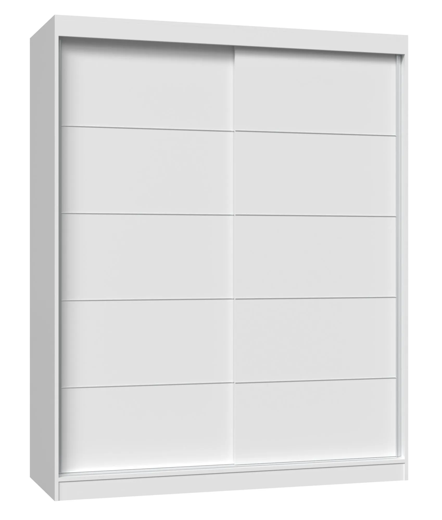 Szafa do sypialni, drzwi przesuwne, Iga, 160x61x200 cm, biały, ze szprosami