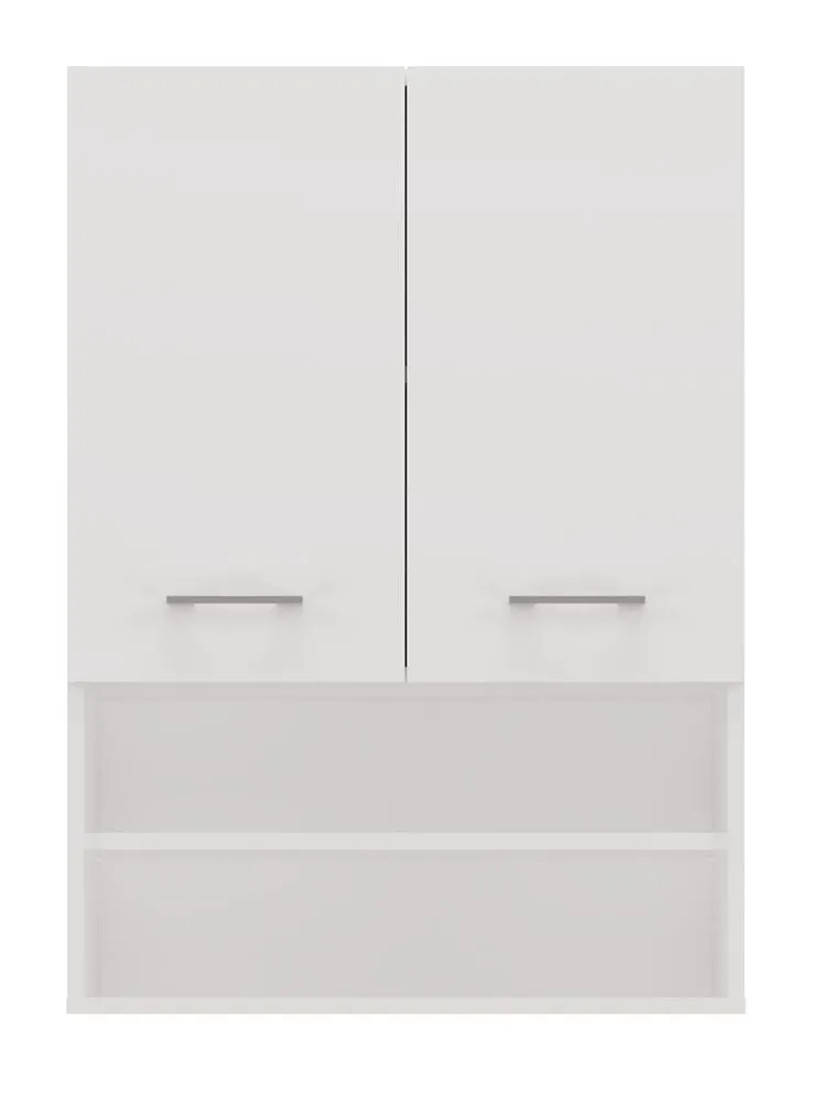 Szafka łazienkowa nad pralkę, Pola mini, 64x30x90 cm, biel, mat