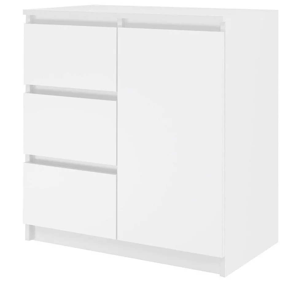 Komoda z szufladami, 80x40x75 cm, biały