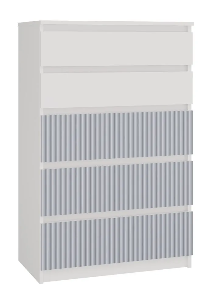 Komoda do pokoju dziecka, Malwa, 70x40x110 cm, biały, niebieski