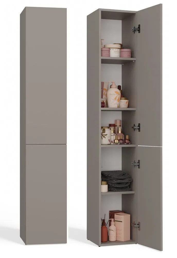 Słupek łazienkowy, Nel II, 31x30x174 cm, szary, mat