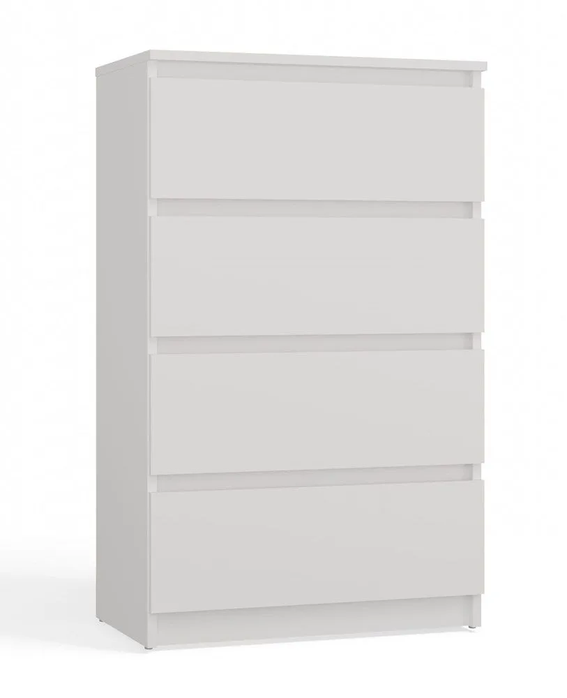 Mała komoda z szufladami, Malwa, 60x35x98 cm, biały, mat