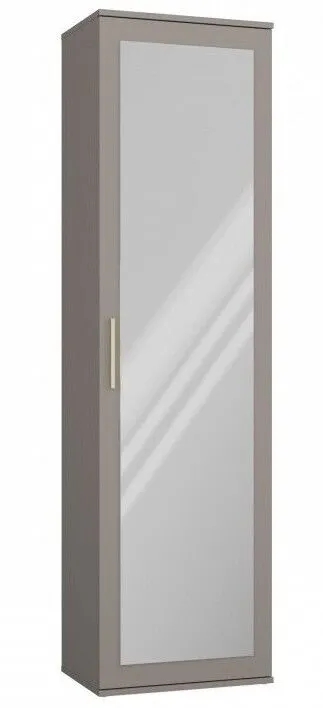 Szafa do przedpokoju, wieszak, lustro, duo, 50x35x180 cm, szary, mat