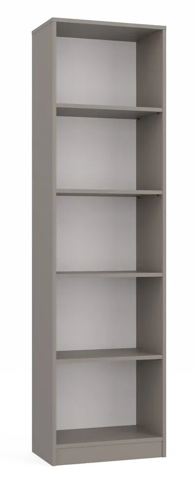 Klasyczny regał na książki, R50, 50x30x182 cm, szary, mat