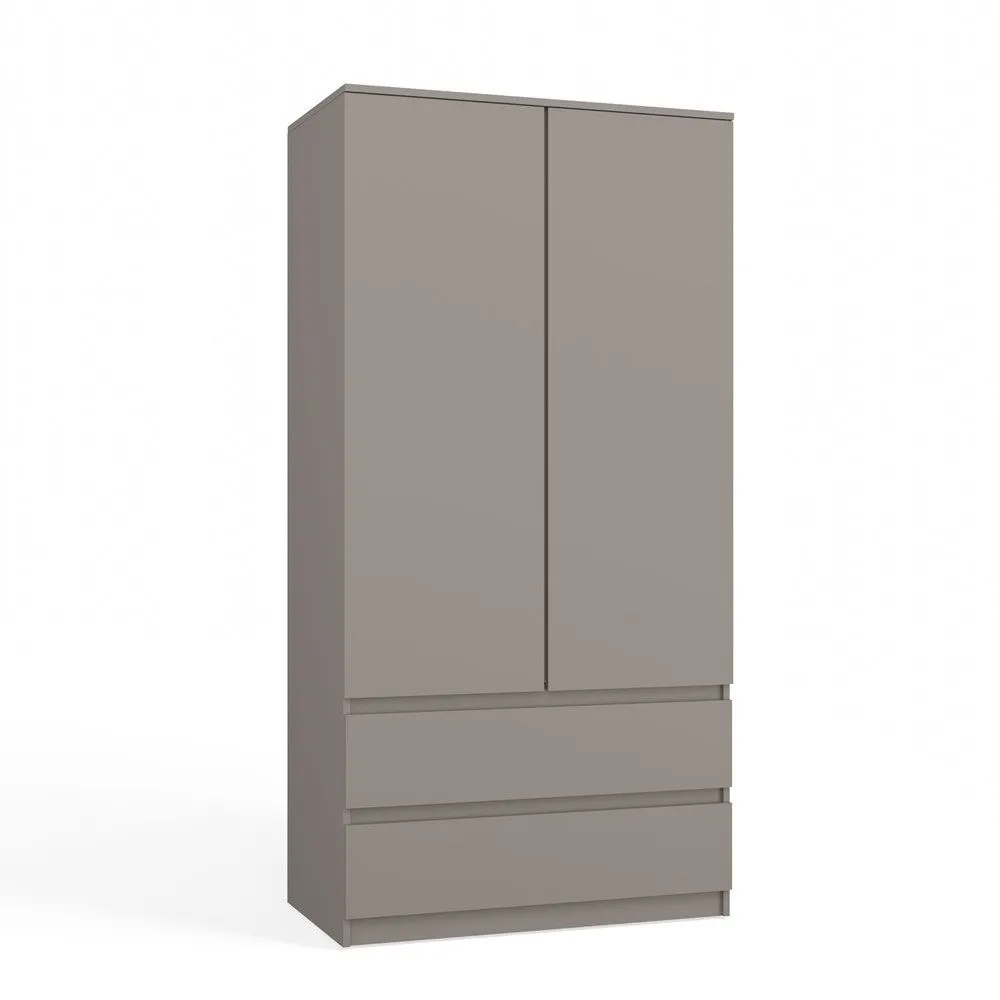 Duża szafa z półkami, Malwa, 90x50x180 cm, szary, mat