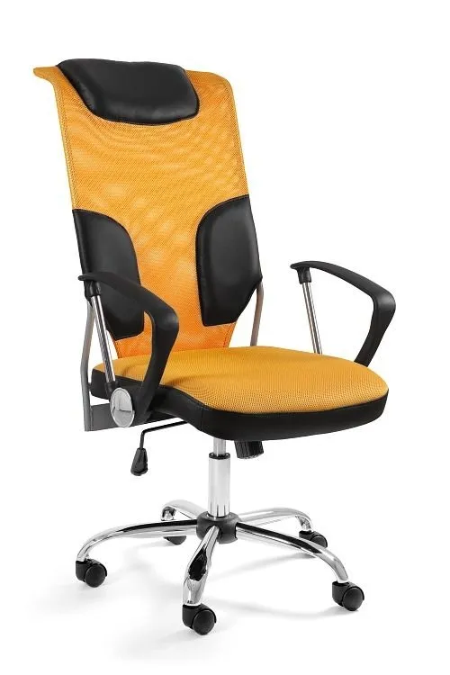 Fotel biurowy, ergonomiczny, Thunder, żółty