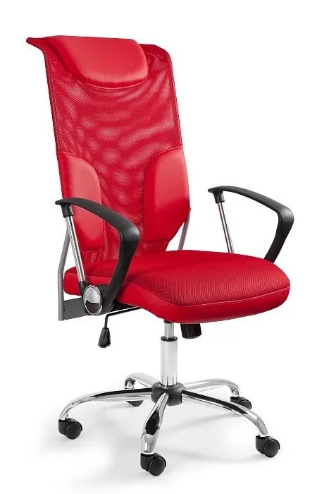 Fotel biurowy, ergonomiczny, Thunder, czerwony