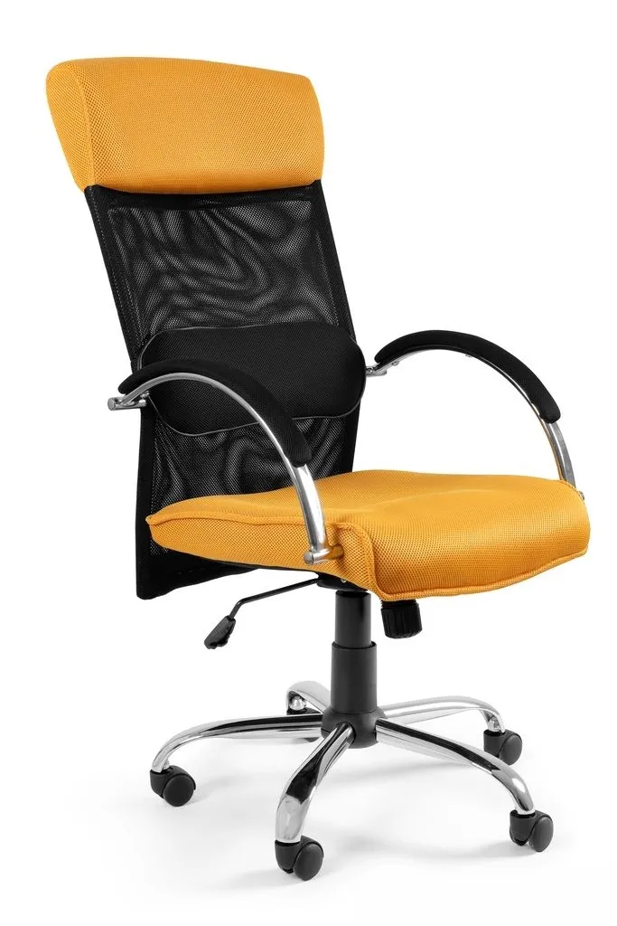 Fotel biurowy, Overcross, żółty