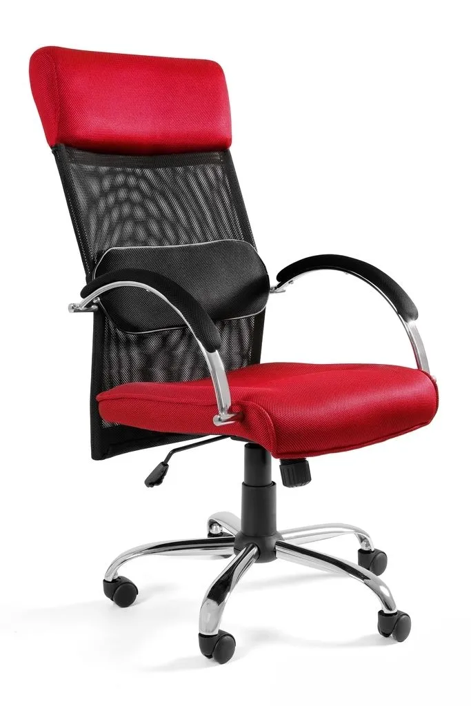 Fotel biurowy, Overcross, czerwony
