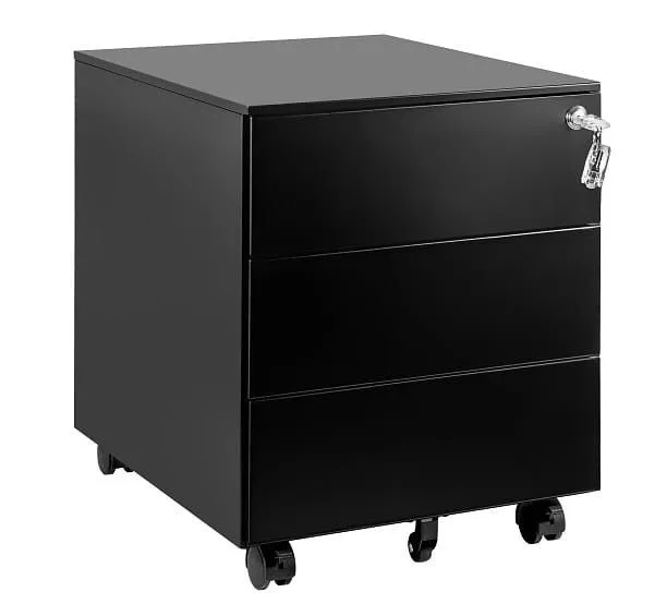 Szafka na kółkach, kontenerek, 39x50x50 cm, czarny