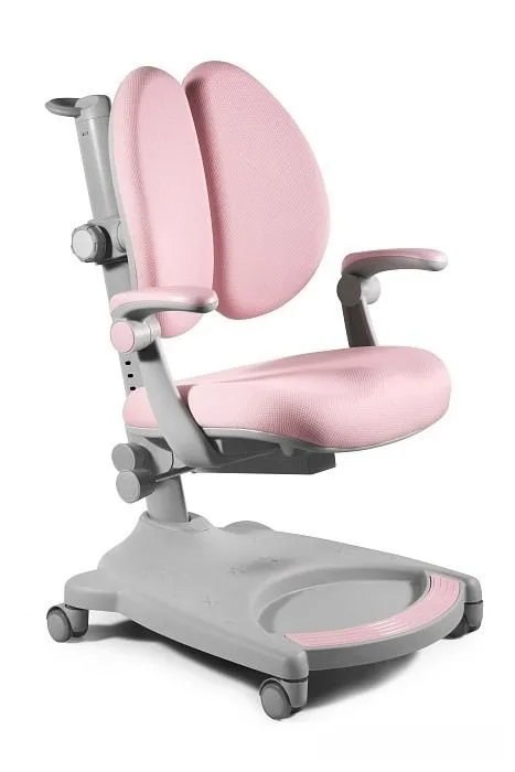 Fotel dziecięcy, obrotowy, ergonomiczny, Teddy, różowy