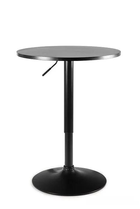 Stolik okrągły z regulacją wysokości, Round, czarny