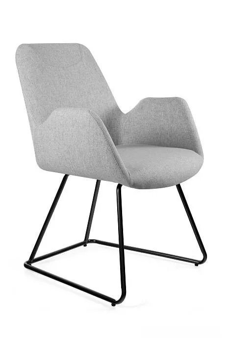 Krzesło konferencyjne, fotel materiałowy, City, 54x63x84 cm, jasny szary