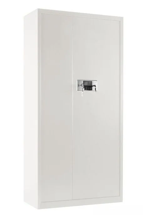 Szafa biurowa, metalowa, 90x40x185 cm, biały