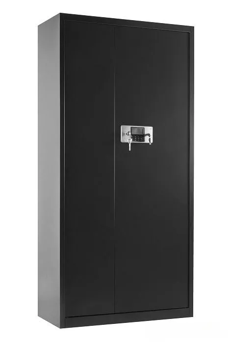 Szafa biurowa, metalowa, 90x40x185 cm, czarny