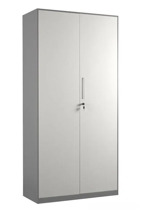 Szafa biurowa, wysoka, 90x40x185 cm, szary, biały