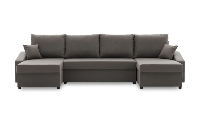 Duży narożnik, MONTERO Plus, 302x138x75 cm, szary