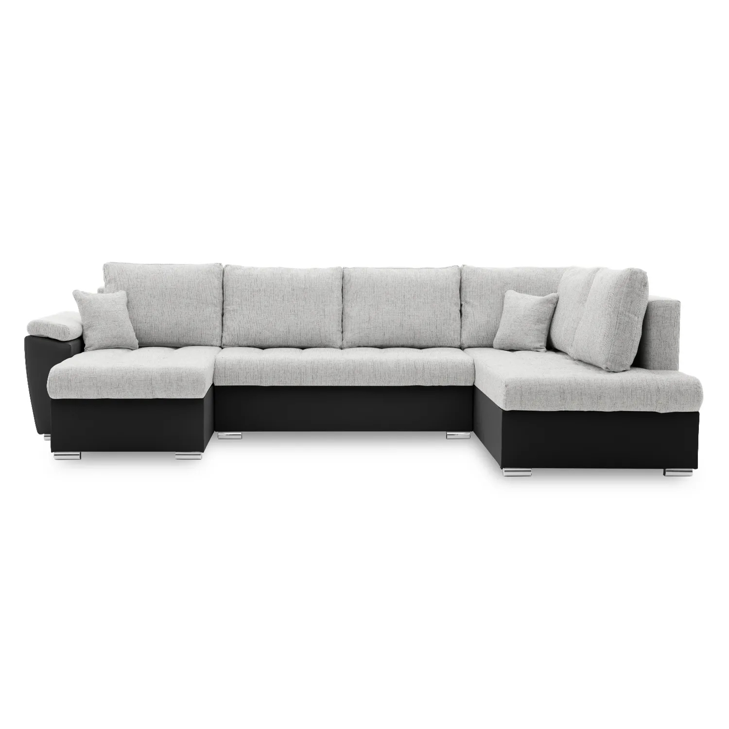 Duży narożnik, funkcja spania, prawa, MAGNUS, 315x190x75 cm, czarny, szary