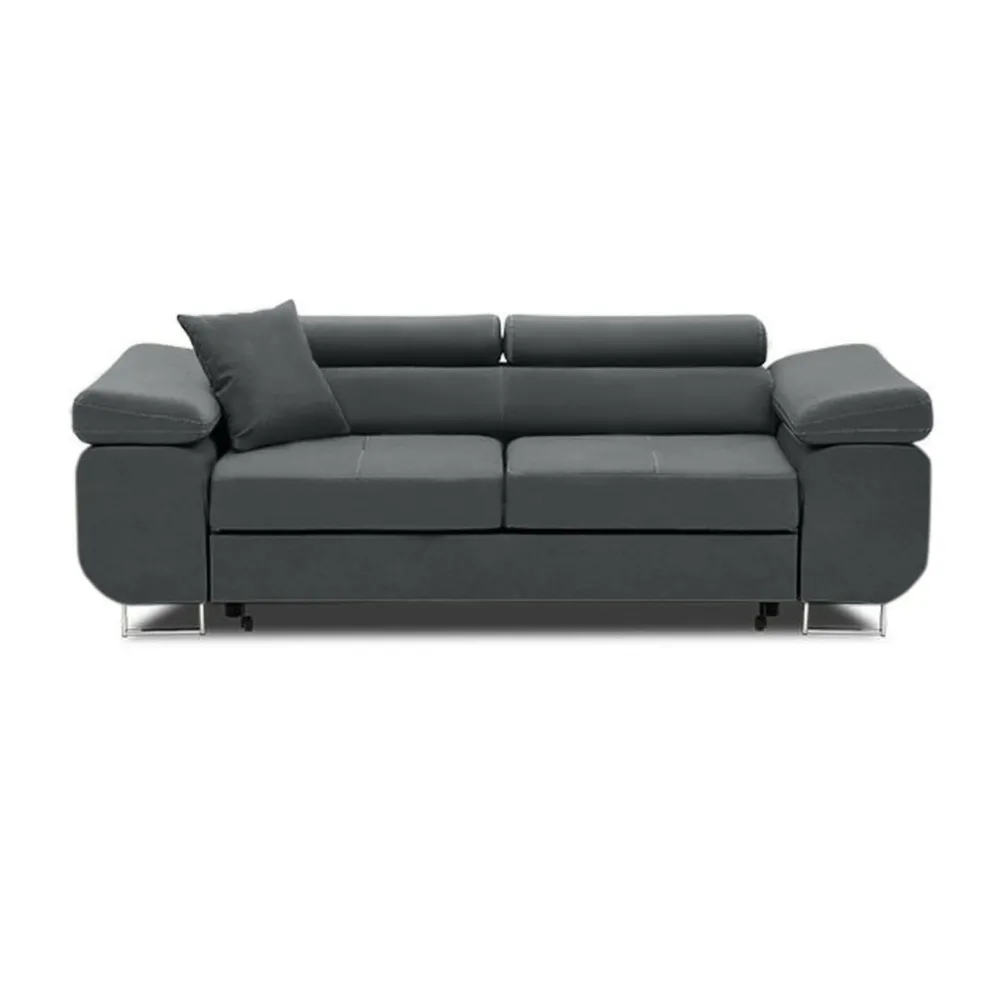 Rozkładana sofa, Bellezza, 209x100x87 cm, ciemny szary