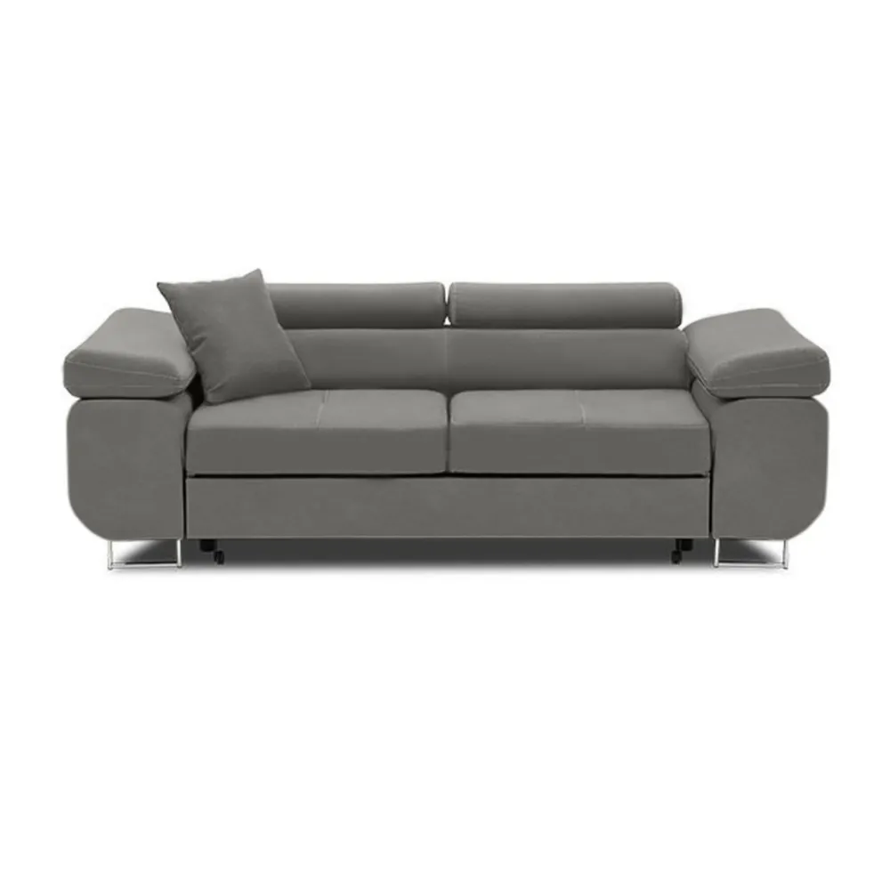 Rozkładana sofa, Bellezza, 209x100x87 cm, jasny szary
