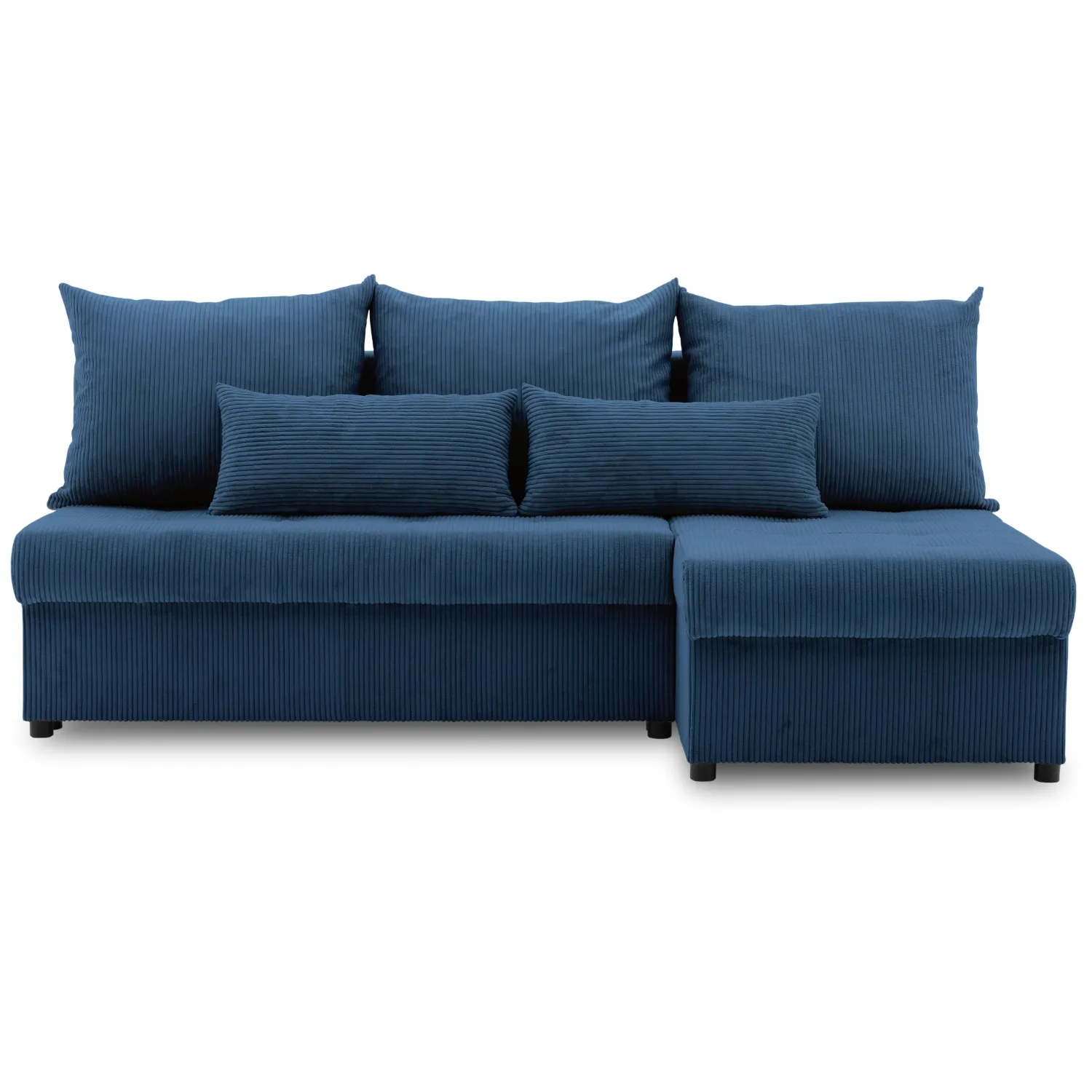 Narożnik uniwersalny, sztruksowy, LUMARO, 203x142x75 cm, granatowy