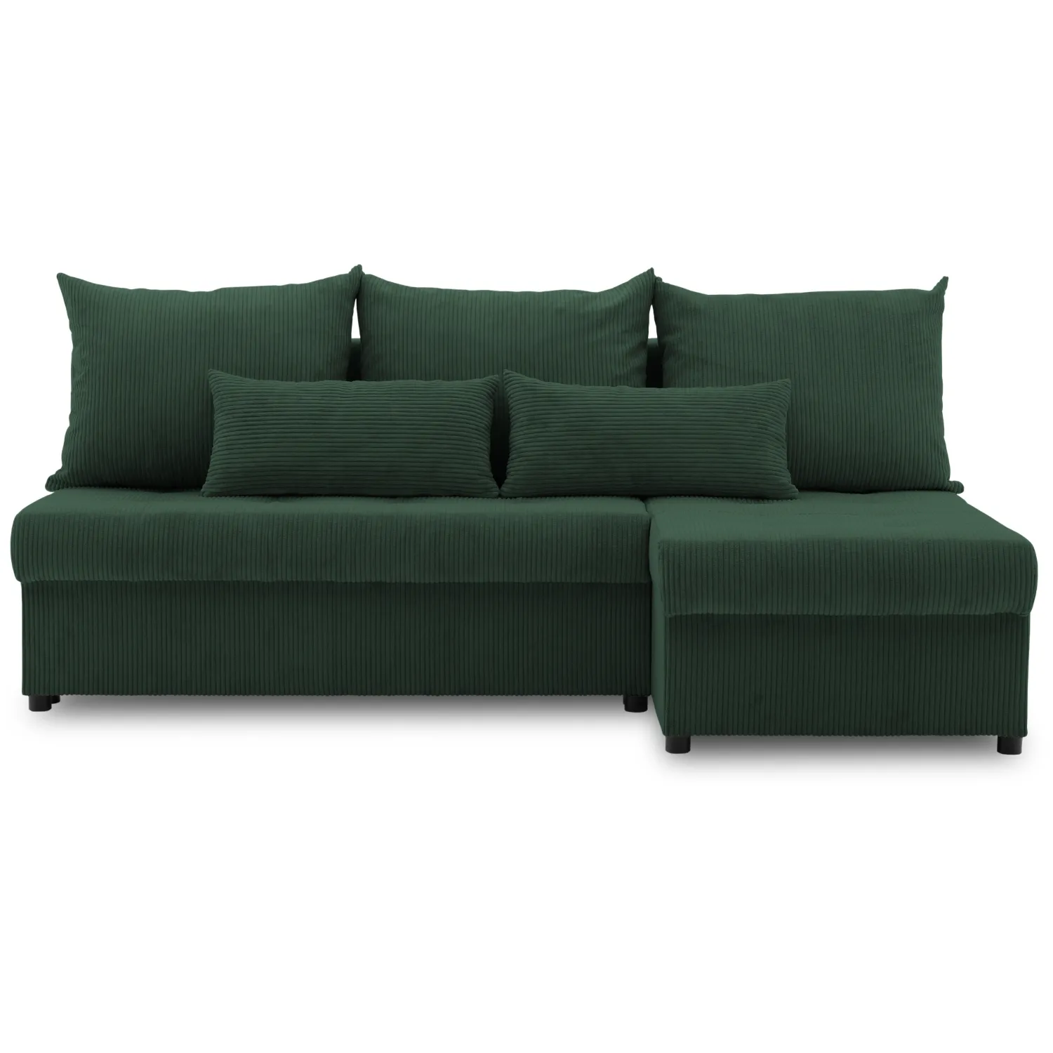 Narożnik uniwersalny, sztruksowy, LUMARO, 203x142x75 cm, butelkowa zieleń