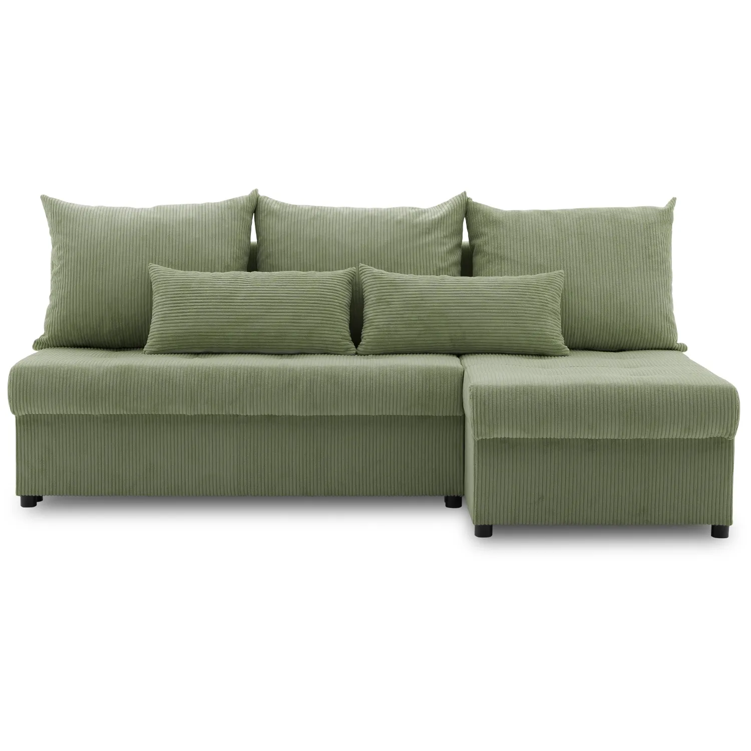 Narożnik uniwersalny, sztruksowy, LUMARO, 203x142x75 cm, oliwkowy