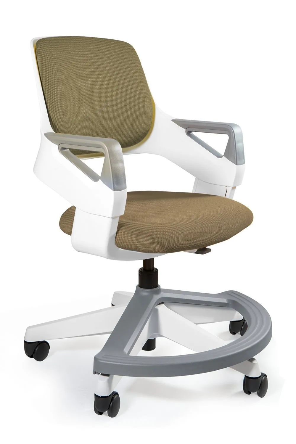 Fotel do biurka, dziecięcy, ergonomiczny, Rookee, taupe