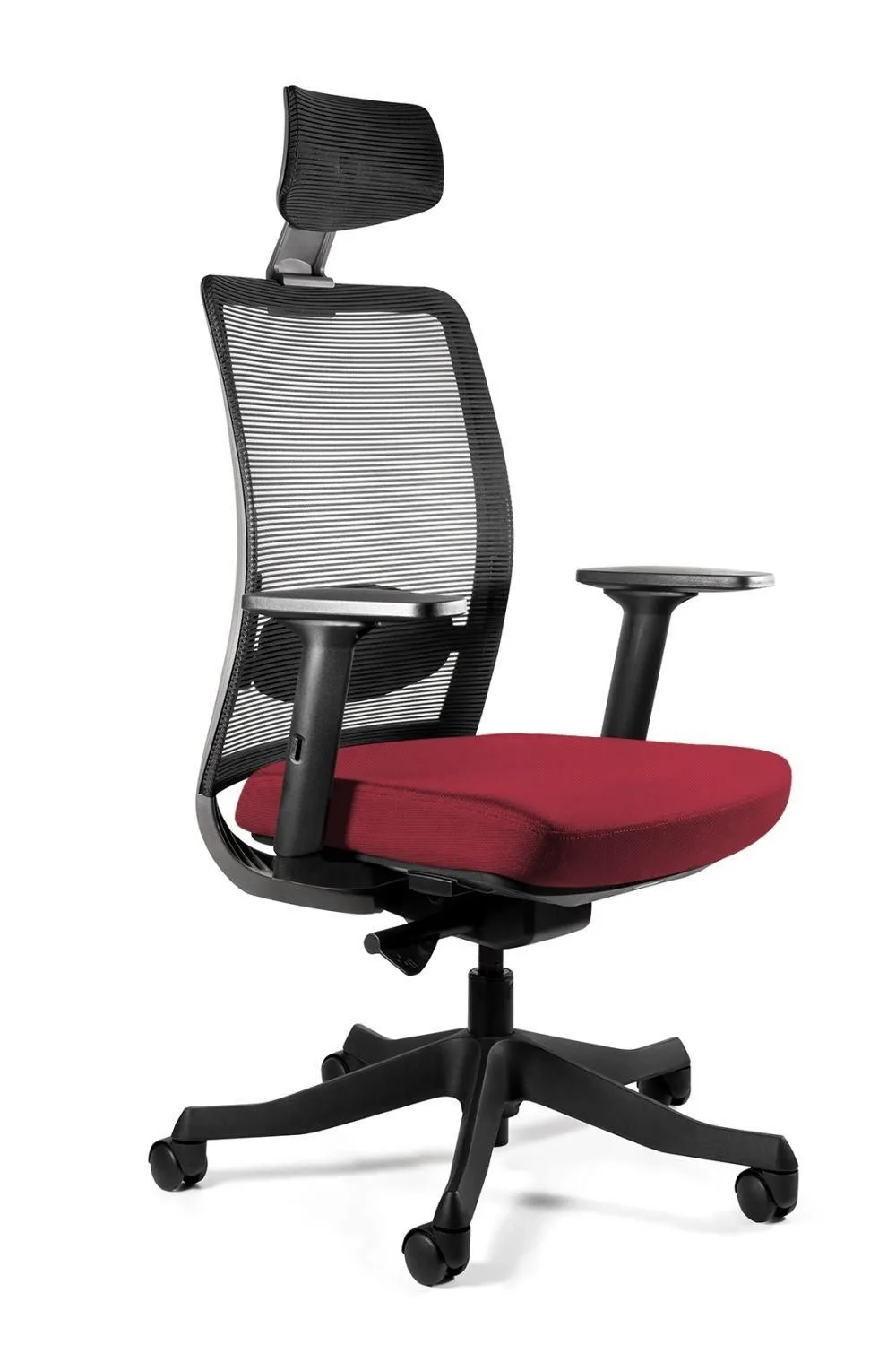 Fotel biurowy, ergonomiczny, Anggun, deepred, czarny