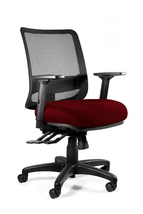 Fotel ergonomiczny, biurowy, Saga Plus M, deepred