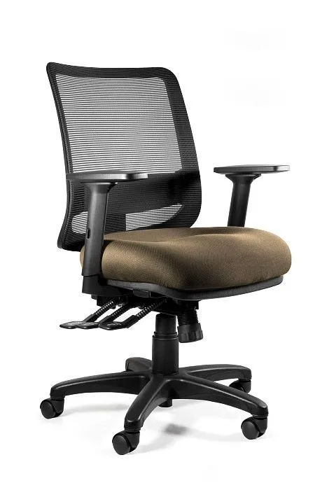 Fotel ergonomiczny, biurowy, Saga Plus M, taupe