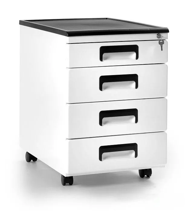 Kontenerek na kółkach, 4 szuflady, 40x56x58 cm, biały