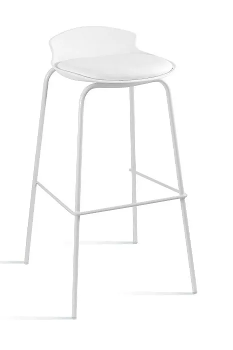 Hoker barowy, krzesło, duke, biały