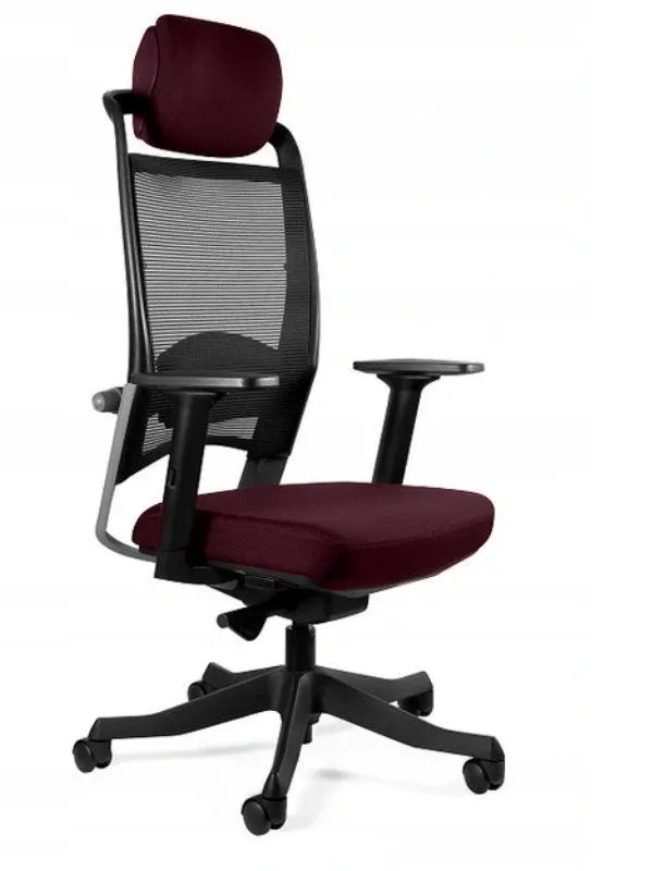Wysoki fotel ergonomiczny, biurowy, Fulkrum, burgundy