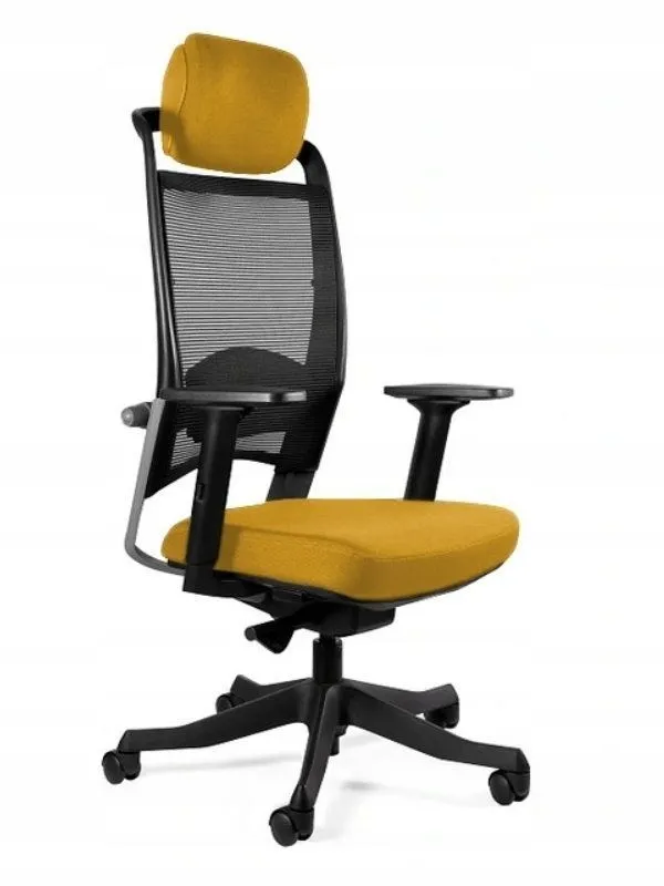 Wysoki fotel ergonomiczny, biurowy, Fulkrum, honey