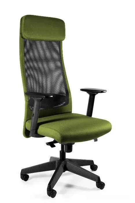 Fotel biurowy, ergonomiczny, Ares Mesh, czarny, olive