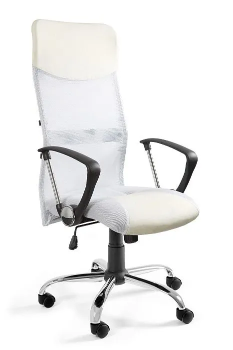 Fotel biurowy, obrotowy, krzesło, Viper, biały