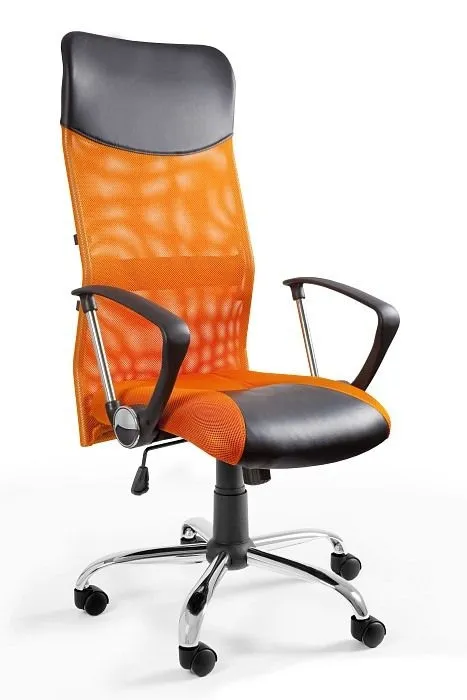 Fotel biurowy, obrotowy, krzesło, Viper, pomarańczowy