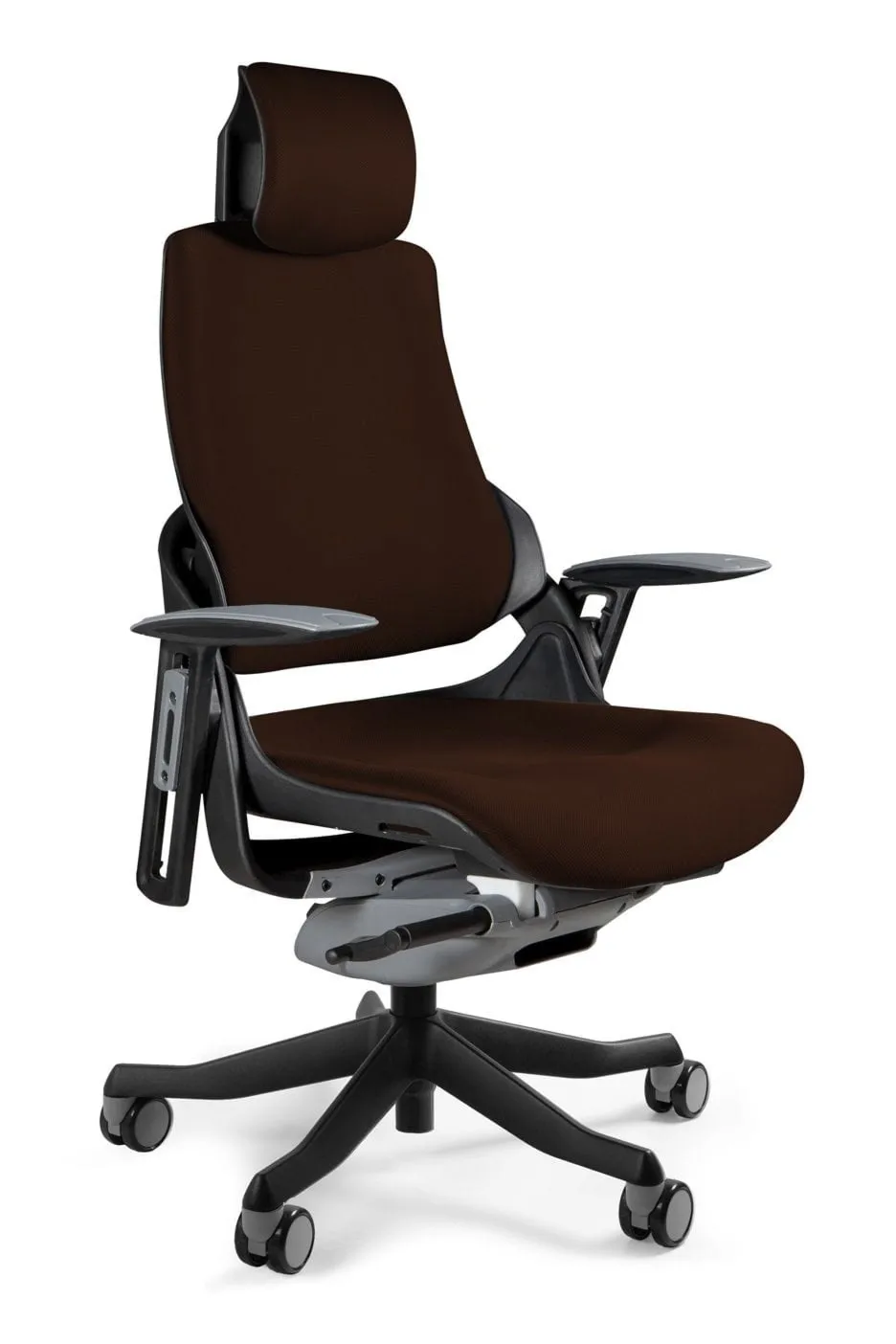 Fotel gabinetowy, ergonomiczny, Wau, BL406, cocoa, czarny
