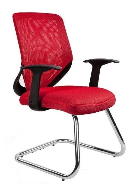 Krzesło biurowe, fotel, Mobi Skid, czerwony