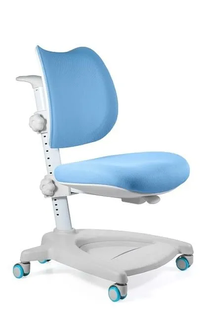 Fotel dziecięcy, materiałowy, ergonomiczny, Snoopy, jasny niebieski