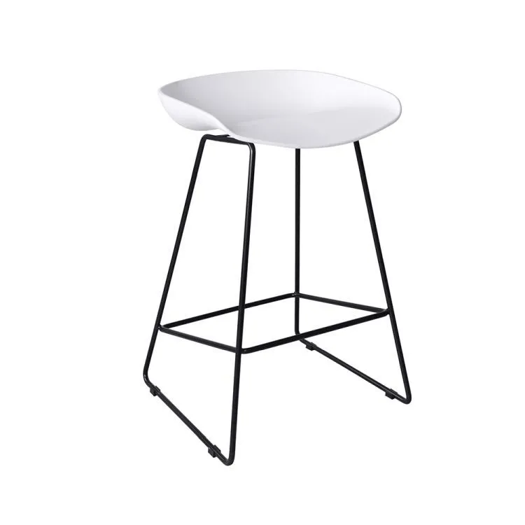 Krzesło, hoker do wyspy kuchennej, Club, biały, czarny