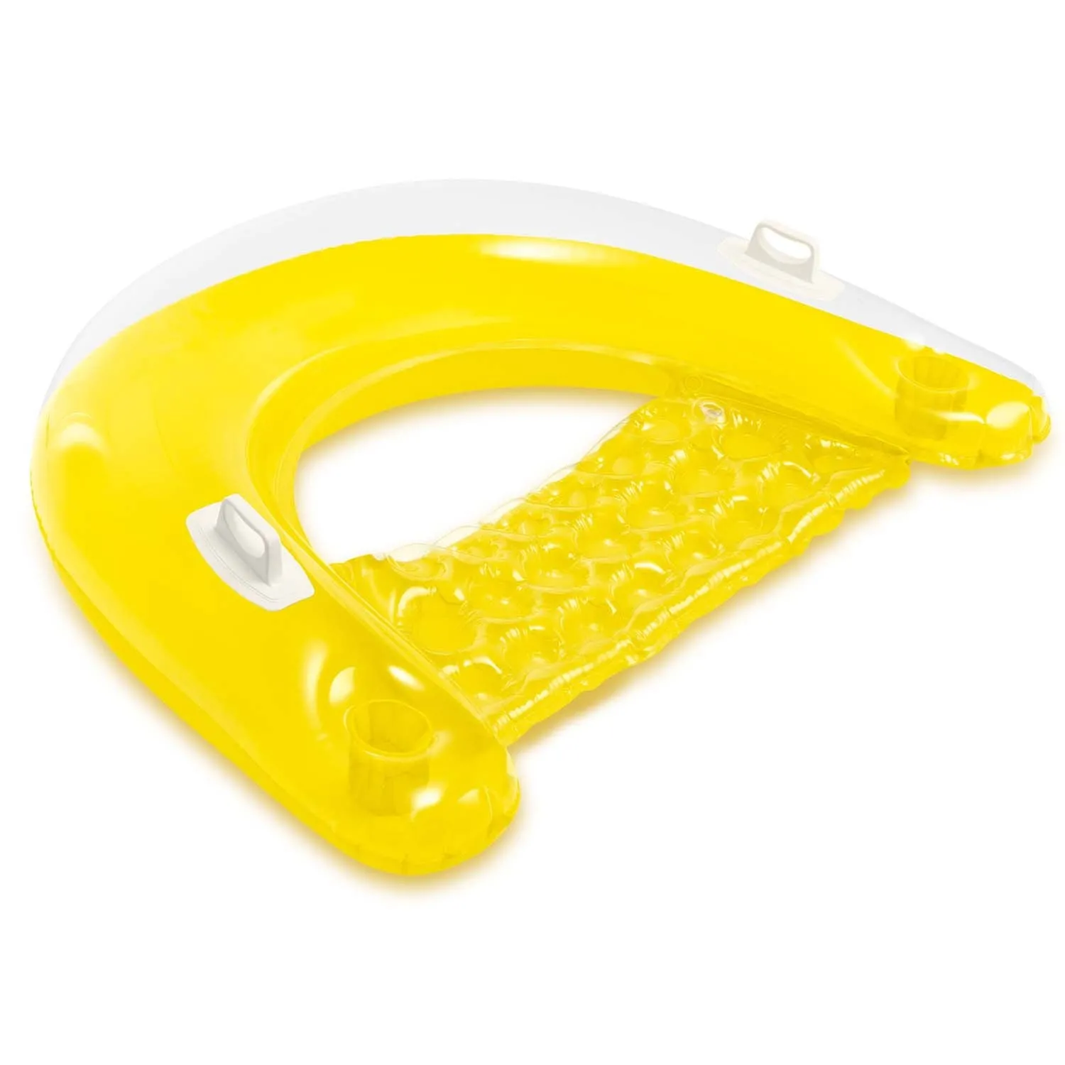 Fotel do pływania z uchwytami, Intex, 152x99 cm, żółty