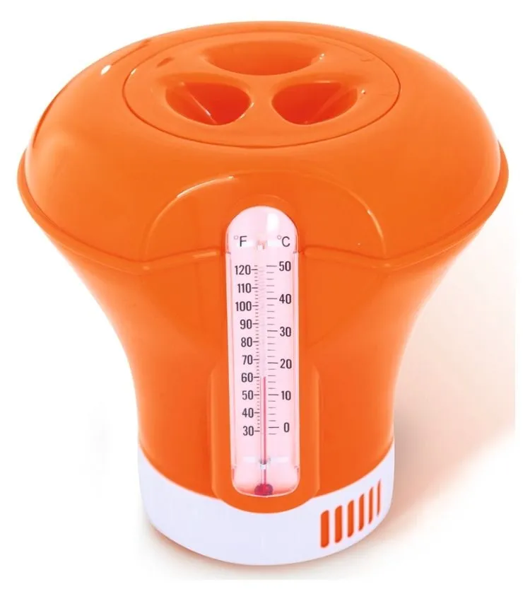 Dozownik chemii basenowej z termometrem, Bestway, 18,5 cm, pomarańczowy
