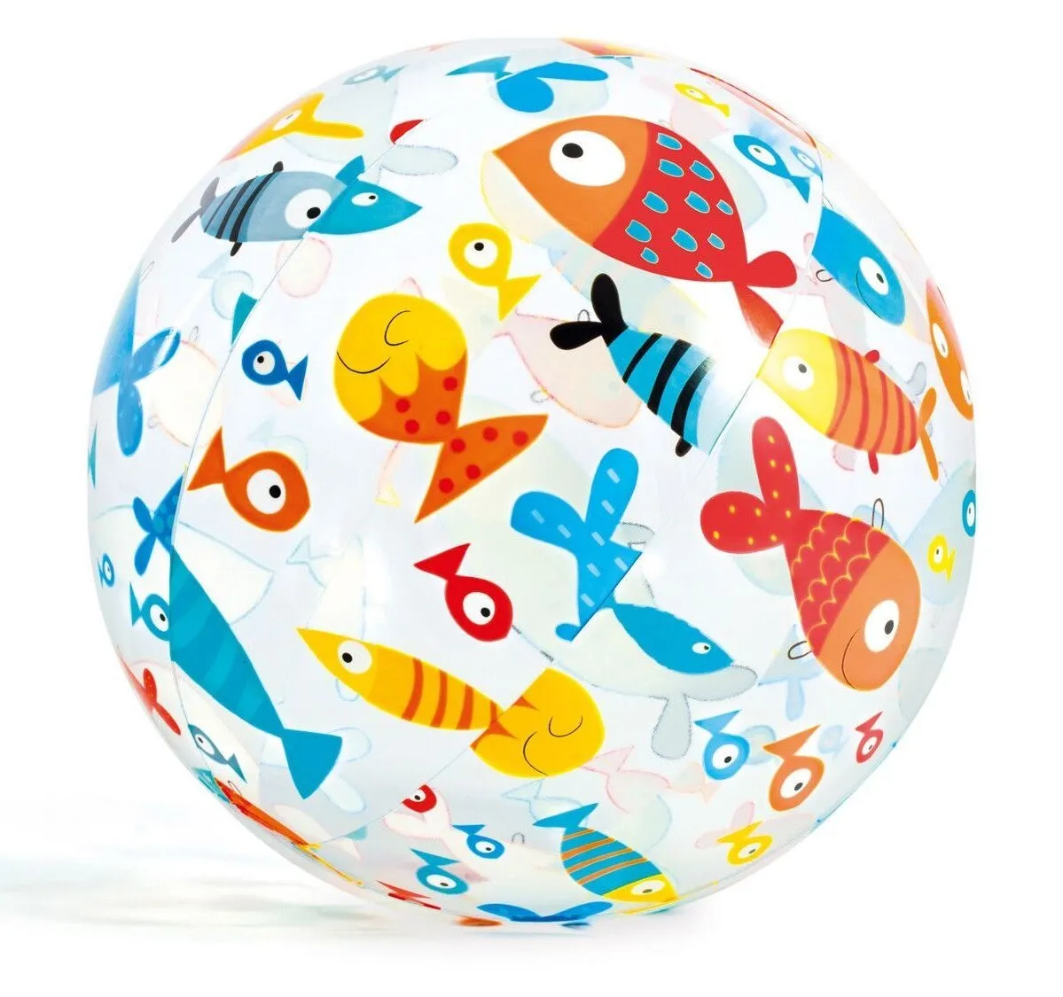 Dmuchana piłka plażowa z nadrukiem, rybki, 51 cm, Intex