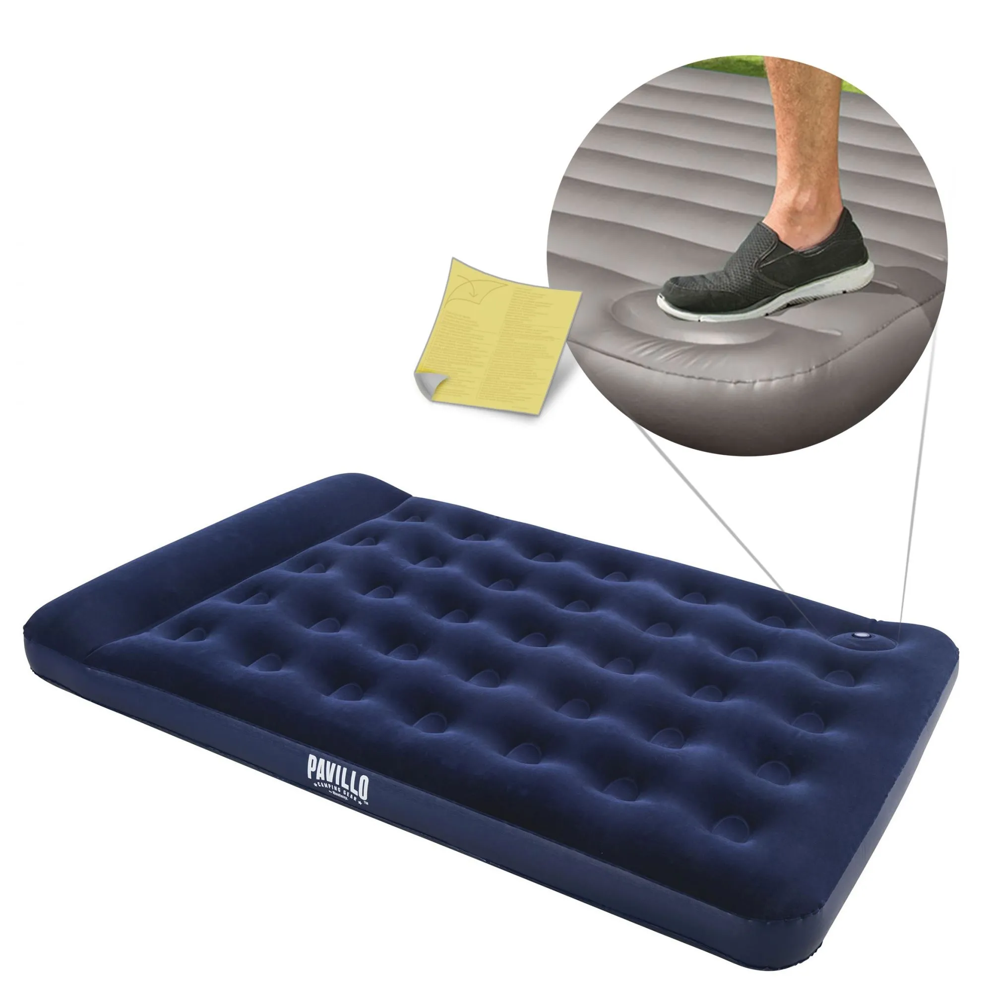 Materac dmuchany, z pompką, Bestway, 191x137x28 cm