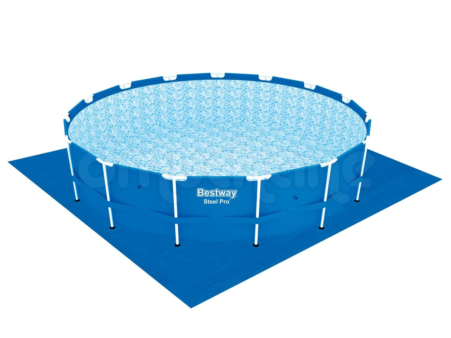 Mata pod basen, Bestway, 488x488 cm, niebieski