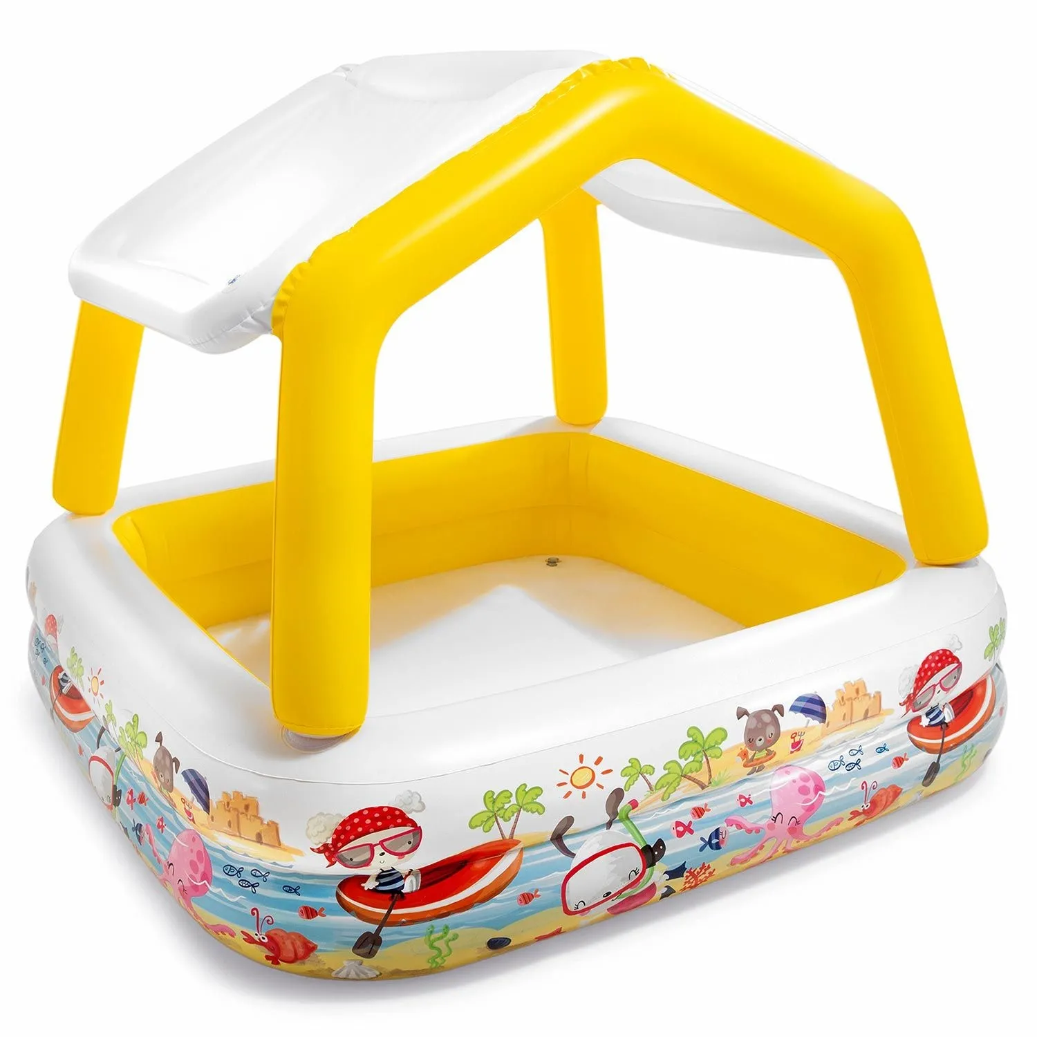 Basen dmuchany z daszkiem, akwarium, Intex, 157x157x122 cm